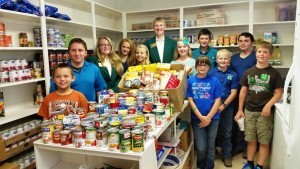As one of last year’s 4-H Week and One Day 4-H projects, members of Bee County 4-H held a food drive to collect provisions for restocking their local food bank. (Texas A&M AgriLife Extension Service photo)