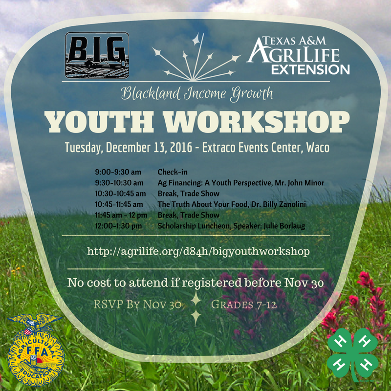 Free Youth Workshop for grades 7-12