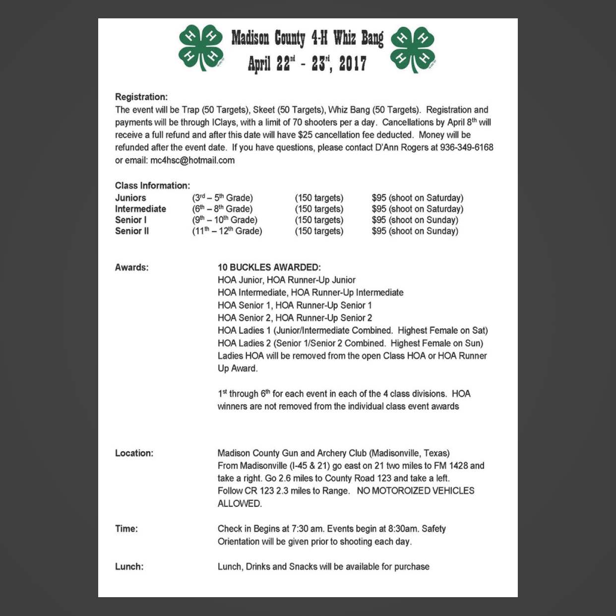 4-H Gun Shooting Match/Tournament in Madisonville, TX