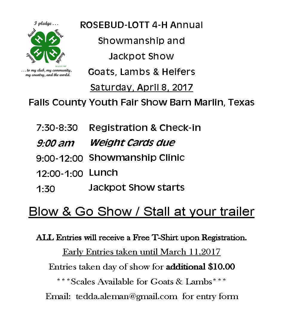 This livestock show and animal clinic willl be held in Marlin, TX